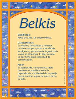 Significado del nombre Belkis