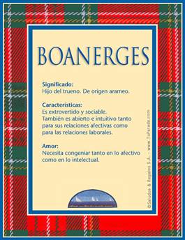 Significado del nombre Boanerges