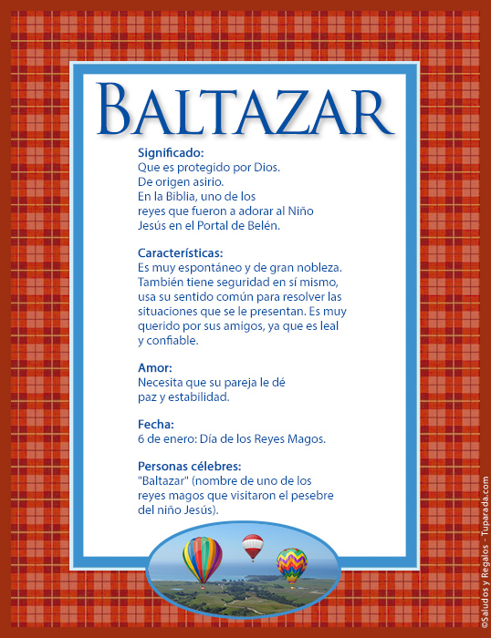 Tarjeta - Baltazar