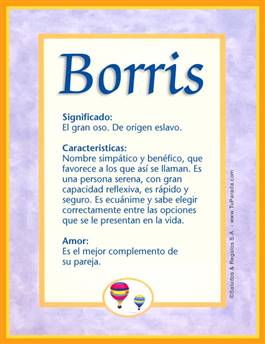 Significado del nombre Borris