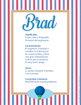 Significado del nombre Brad