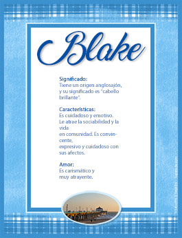 Significado del nombre Blake