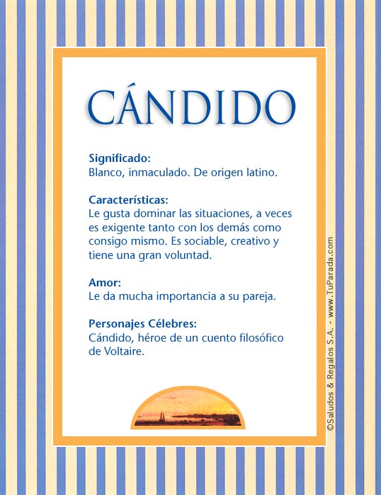 Tarjeta - Cándido