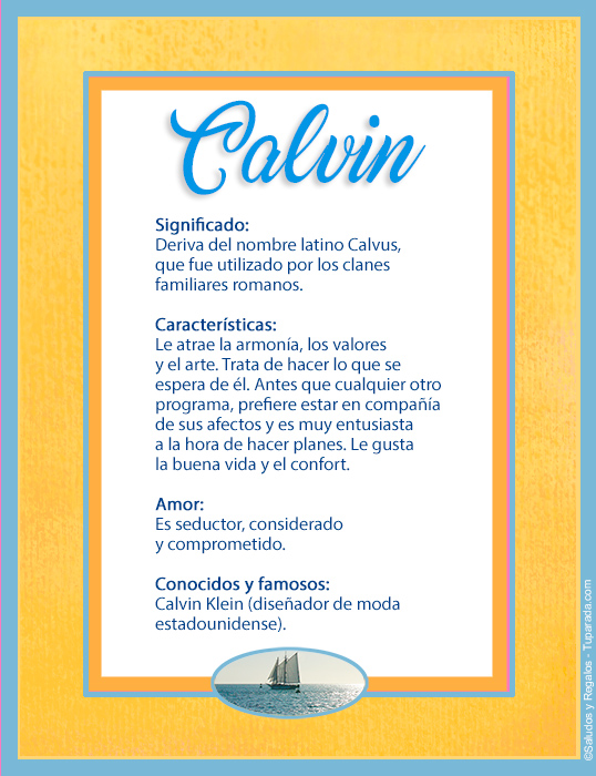 Tarjeta - Calvin