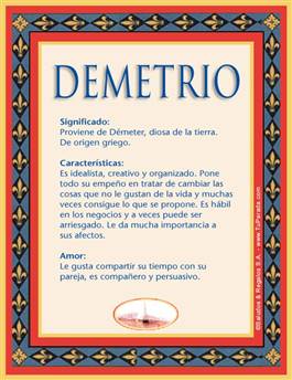 Nombre Demetrio