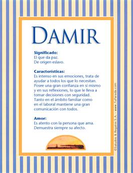 Significado del nombre Damir