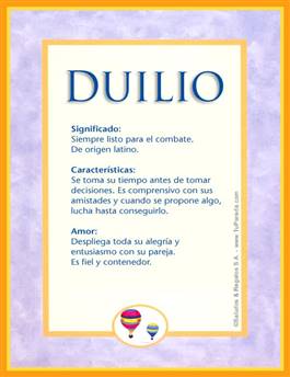Significado del nombre Duilio