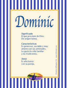Significado del nombre Dominic