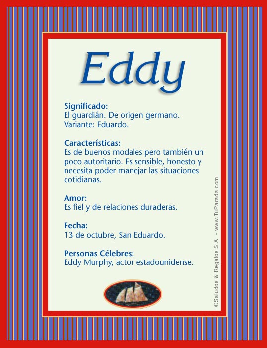 Tarjeta - Eddy