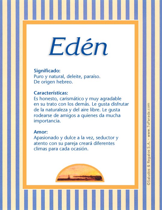 Tarjeta - Edén