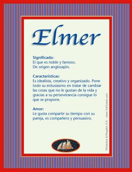 Significado del nombre Elmer