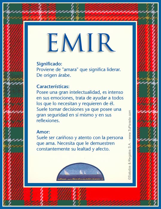 Tarjeta - Emir