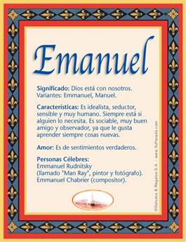 Significado del nombre Emanuel