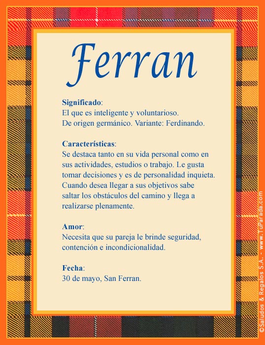 Tarjeta - Ferran