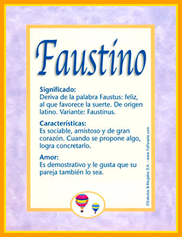 Significado del nombre Faustino