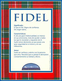 Significado del nombre Fidel