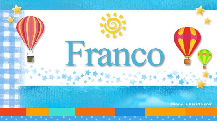 Franco, tarjetas de Nombres populares de hombre