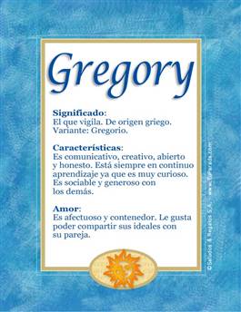 Significado del nombre Gregory