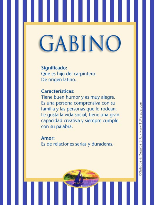 Tarjeta - Gabino