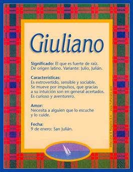 Significado del nombre Giuliano