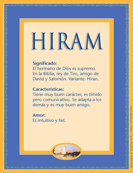 Tarjeta - Hiram
