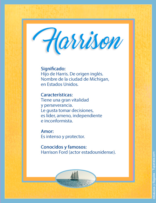 Tarjeta - Harrison