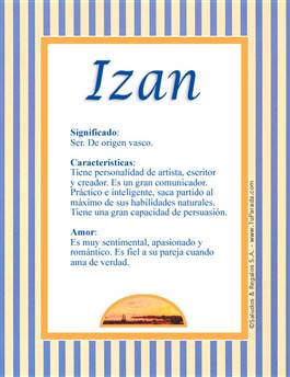 Significado del nombre Izan