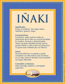 Significado del nombre Iñaki