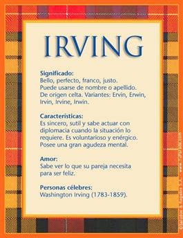 Significado del nombre Irving