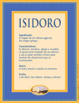 Nombre Isidoro