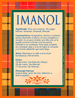 Significado del nombre Imanol