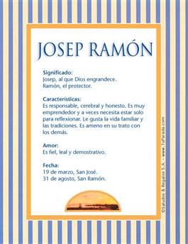 Significado del nombre Josep Ramón