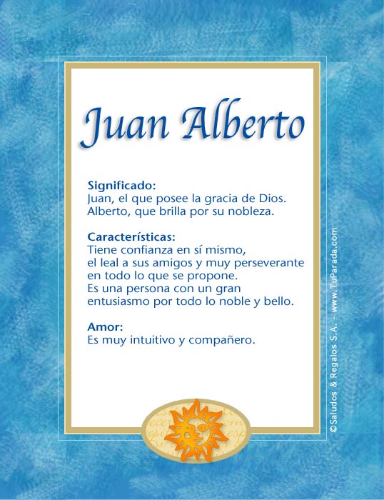 Tarjeta - Juan Alberto