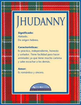 Significado del nombre Jhudanny