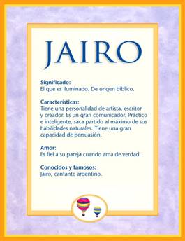 Nombre Jairo