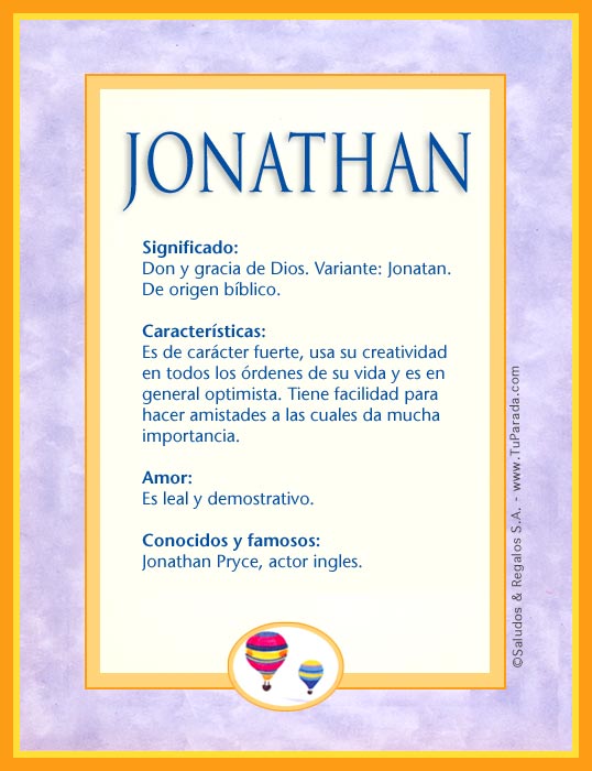 Jonathan - J, tarjetas