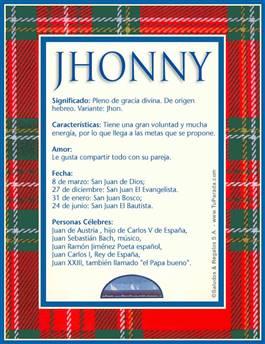 Significado del nombre Jhonny