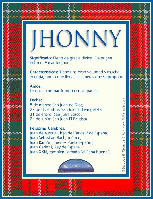 Tarjeta - Jhonny