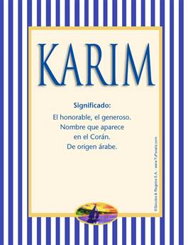 Significado del nombre Karim