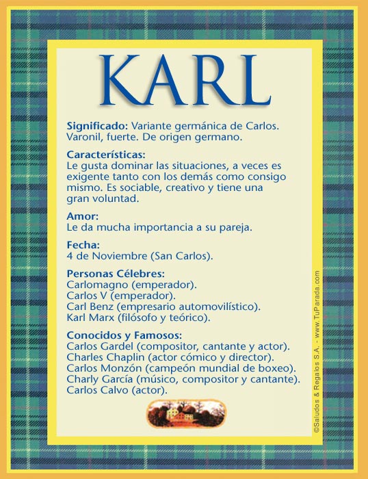 Tarjeta - Karl