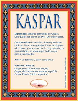 Significado del nombre Kaspar