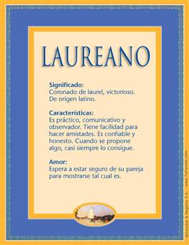 Significado del nombre Laureano