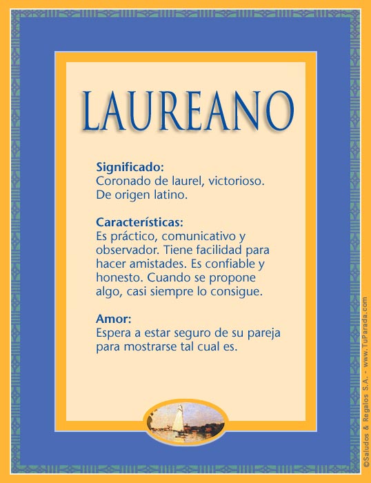 Tarjeta - Laureano