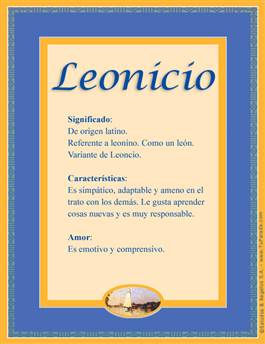 Significado del nombre Leonicio
