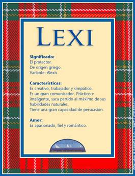 Significado del nombre Lexi