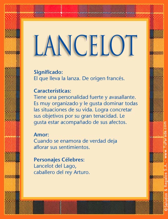 Tarjeta - Lancelot