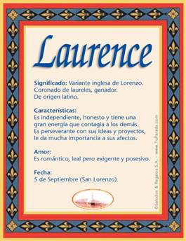 Significado del nombre Laurence