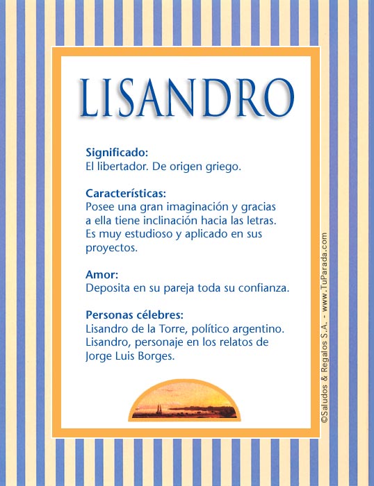 Tarjeta - Lisandro