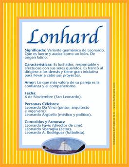 Significado del nombre Lonhard