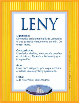 Significado del nombre Leny